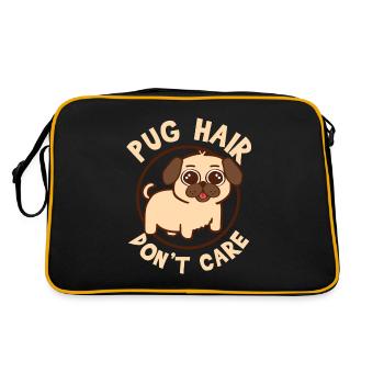 Adorable conception de la vie de carlin pour les mamans de chiens - Sac Retro - noir/or - Dos