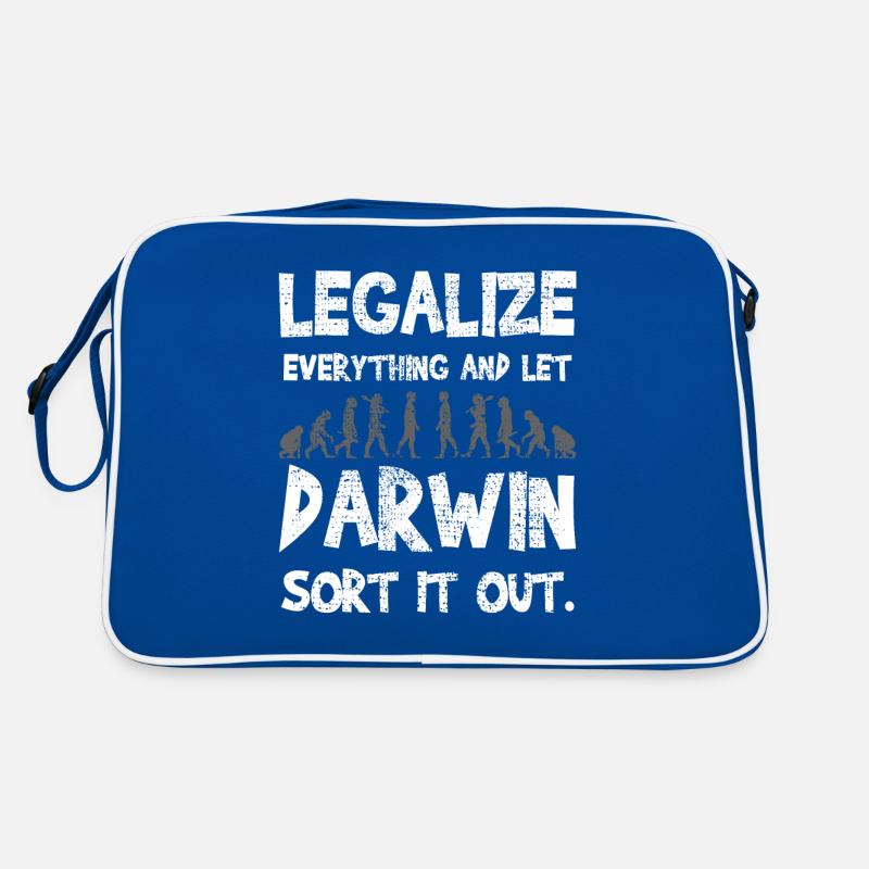 Evolutionärer Humor trifft auf Darwinismus Retro Tasche