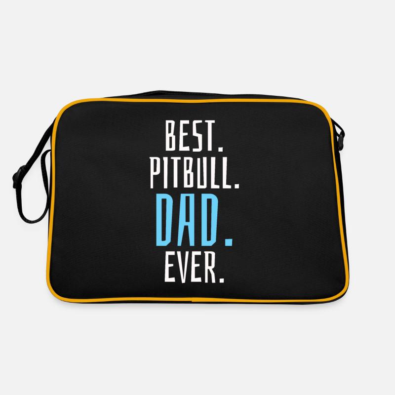 Meilleur design unique de papa pitbull de tous les temps Sac Retro