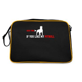 Express your love for pit bulls with - Retro Bag - black/gold - Back