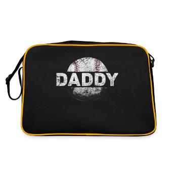Cool baseball dad, funnier - Retro Bag - black/gold - Back