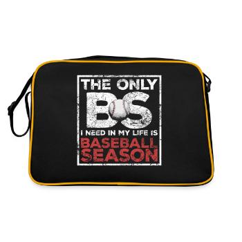 Lustiger Sport-Baseball-Saison-Sprichwort für - Retro Tasche - Schwarz/Gold - Hinten