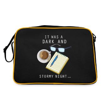 Author writer novel literature writing - Retro Bag - black/gold - Back