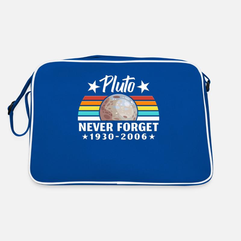 Pluto Never Forget Astronaut Planeten Space Retro Tasche