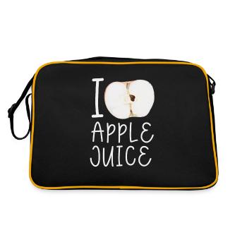 Vintage Apple Juice Fruitarian Vegan Nutrition - Retro Bag - black/gold - Back
