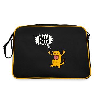 Libanais Yalla Habibi Arabe Arabe Et Islam Musulman - Sac Retro - noir/or - Dos