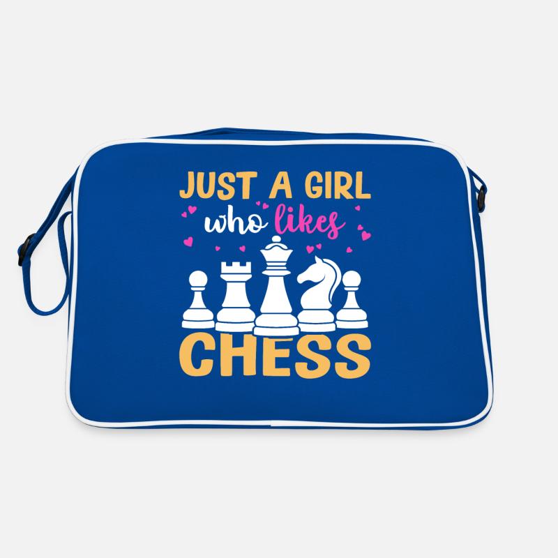Nur Ein Mädchen, Das Schach Mag Retro Tasche