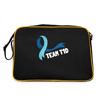 T1D Diabetes Awareness Type 1 Insulin Glucose - Retro Bag - black/gold - Back