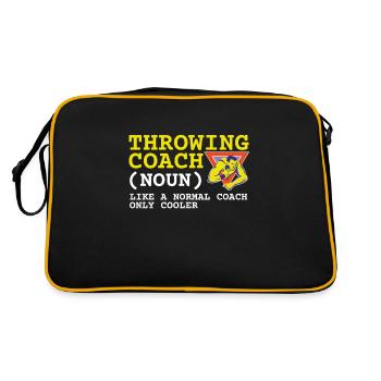 Track And Field Coach Discus Thrower Shot Putters - Retro Bag - black/gold - Back
