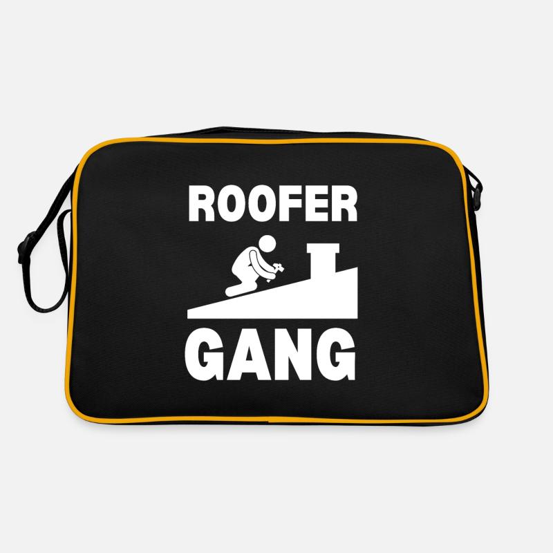 Roofer Roofing Contractor Construction Worker Retro Bag