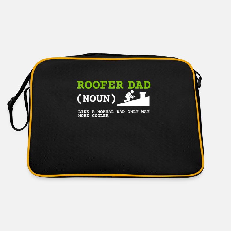 Roofer Roofing Contractor Construction Worker Retro Bag