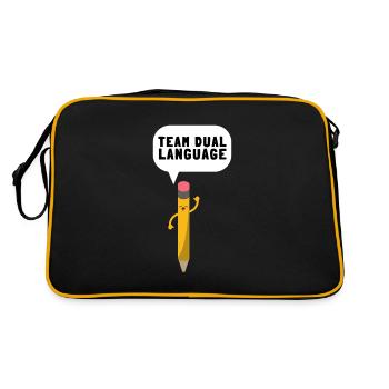 Dual Language Team Bilingue Enseignant Tuteur - Sac Retro - noir/or - Dos