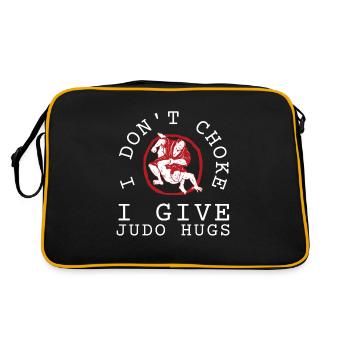 Judo Judoka Jiu Jitsu And Taekwondo Martial Arts - Retro Tasche - Schwarz/Gold - Hinten