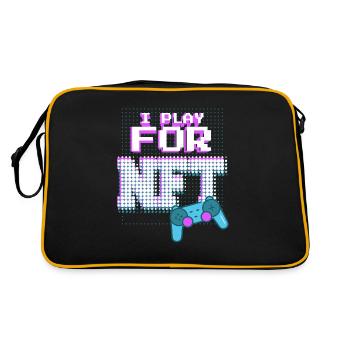 Für NFT spielen - Retro Tasche - Schwarz/Gold - Hinten