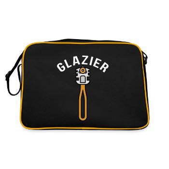 Glazier Glass Fitter And Glass Setter Window - Retro Bag - black/gold - Back