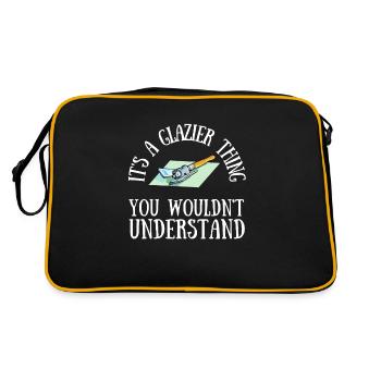 Glazier Glass Fitter And Glass Setter Window - Retro Bag - black/gold - Back