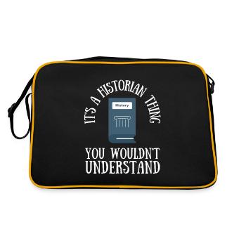 Historien de recherche Conservateur de musée et archiviste - Sac Retro - noir/or - Dos