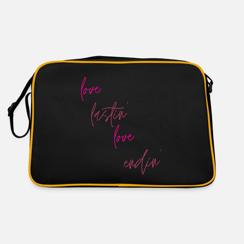 Liebe bleibt Retro Tasche