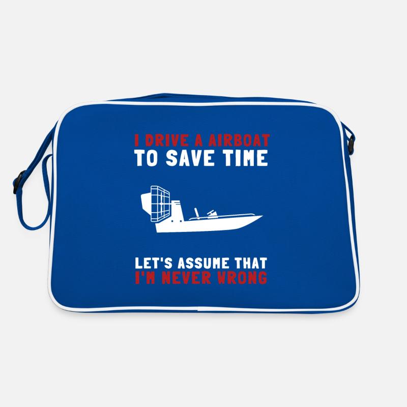 Hydroplane des marais Fanboat Airboating Hover Sac Retro