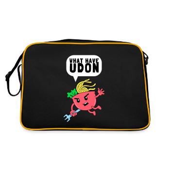 Udon Nouilles Japonaises Ramen Boîte de Nouilles Asiatiques - Sac Retro - noir/or - Dos