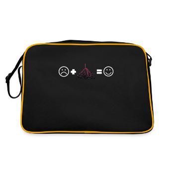 Elderberry Syrup Drink Flu Sambucus Homeopath - Retro Tasche - Schwarz/Gold - Hinten