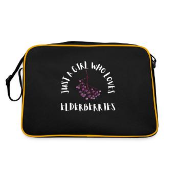 Elderberry Syrup Drink Flu Sambucus Homeopath - Retro Tasche - Schwarz/Gold - Hinten