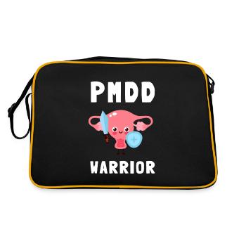 PMDD Awareness Premenstrual Syndrome Menstrual - Retro Tasche - Schwarz/Gold - Hinten