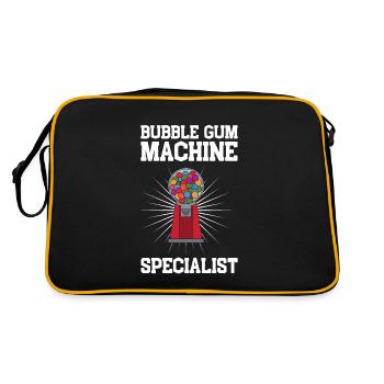 Bubble Gum Gumball Sweet Candy Machine Bubblegum - Retro Bag - black/gold - Back