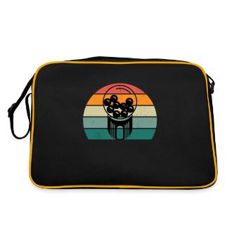 Bubble Gum Gumball Sweet Candy Machine Bubblegum - Retro Bag - black/gold - Back