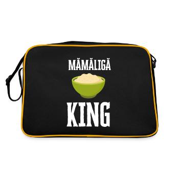 Mamaliga Romanian Moldovan Porridge Polenta - Retro Bag - black/gold - Back