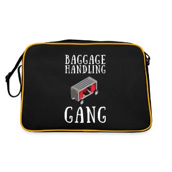 Manutentionnaire des bagages Travailleur de l’aéroport - Sac Retro - noir/or - Dos