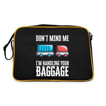Manutentionnaire des bagages Travailleur de l’aéroport - Sac Retro - noir/or - Dos