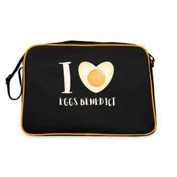 Eggs Benedicts Omelete Breakfast Brunch - Retro Bag - black/gold - Back