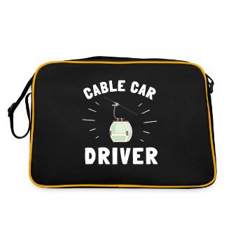 Aerial Tram Tramway Cable Car Cableway Gondola - Retro Bag - black/gold - Back