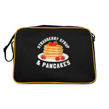Syrup For Pancakes Flipping Flapjack Breakfast - Retro Bag - black/gold - Back