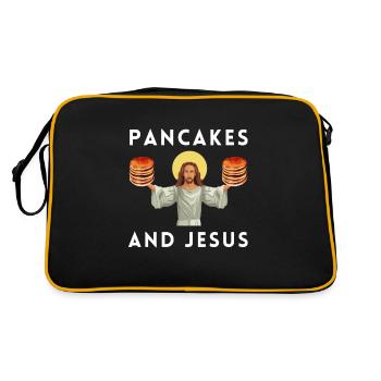 Syrup For Pancakes Flipping Flapjack Breakfast - Retro Bag - black/gold - Back