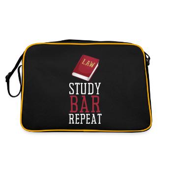 Lawyer Student Graduate, Juris Doctorate - Retro Tasche - Schwarz/Gold - Hinten
