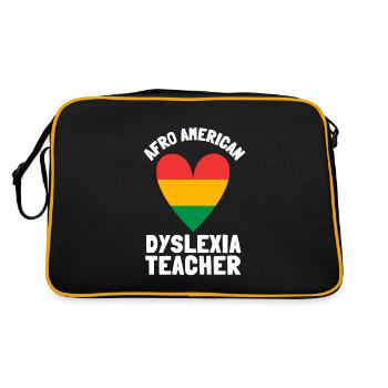 Dyslexic Reading Therapy Awareness Month, Dyslexia - Retro Bag - black/gold - Back