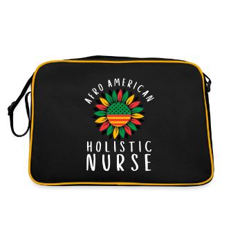 Homeopathy Alternative Medicine, Holistic Nursing - Retro Bag - black/gold - Back