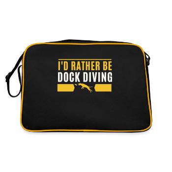 Dock Diving Canine Water Sport Dog Dock Jumping - Retro Bag - black/gold - Back