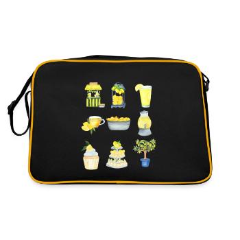 Sell Lemonade Stand Boss Juice Business Lemon - Retro Tasche - Schwarz/Gold - Hinten