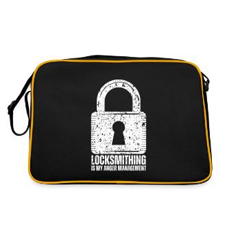 Lockpick Lockpicking Professional Locksmith - Retro Tasche - Schwarz/Gold - Hinten