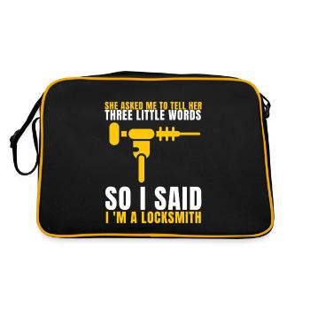 Lockpick Lockpicking Professional Locksmith - Retro Tasche - Schwarz/Gold - Hinten