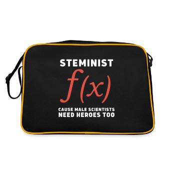 Étudiante en technologie scientifique en STIM, - Sac Retro - noir/or - Dos