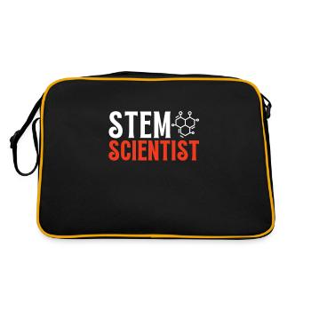 Étudiante en technologie scientifique en STIM, - Sac Retro - noir/or - Dos
