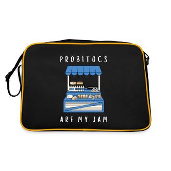 Probiotics Dairy Products, Frozen Yogurt - Retro Bag - black/gold - Back