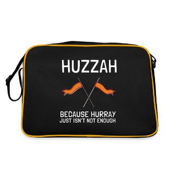 Huzzah Renaissance Festival Ren Faire Knight - Retro Tasche - Schwarz/Gold - Hinten