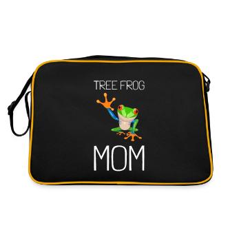 Agalychnis Callidryas Red Eyed Tree Frog - Retro Tasche - Schwarz/Gold - Hinten