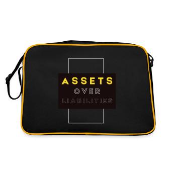Actifs sur passifs Entrepreneur comptable - Sac Retro - noir/or - Dos