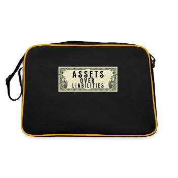 Actifs sur passifs Entrepreneur comptable - Sac Retro - noir/or - Dos